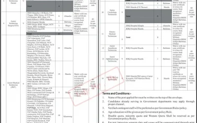 Directorate of Health Services Baltistan Region Jobs 2022