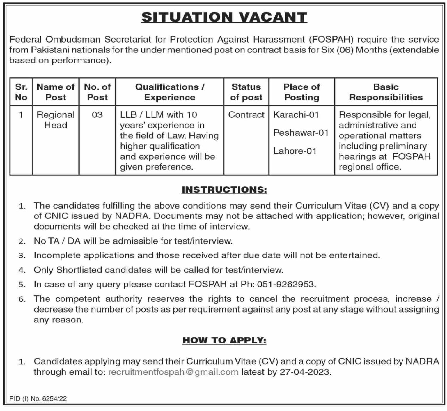 <!-- wp:post-featured-image /-->

<!-- wp:paragraph -->
<p>Newest Federal Ombudsman Secretariat Positions: The most recent Federal Ombudsman Secretariat Positions for 2023 have been made public. The available government jobs are open to applicants from all throughout Pakistan.</p>
<!-- /wp:paragraph -->

<!-- wp:table -->
<figure class="wp-block-table"><table><tbody><tr><th>Posted On</th><td>&nbsp;April 12, 2023</td></tr><tr><th><strong>Company:</strong></th><td>Federal Tax Ombudsman Secretariat</td></tr><tr><th><strong>Location:</strong></th><td><em>Islamabad</em>, <a href="https://dekhofuture.com/category/jobs/"><em>Pakistan</em></a></td></tr><tr><th><strong>Job Type:</strong></th><td>Full Time</td></tr><tr><th><strong>Last Date:</strong></th><td>&nbsp;April 27, 2023</td></tr></tbody></table></figure>
<!-- /wp:table -->

<!-- wp:paragraph -->
<p><br><strong>Perks and Privileges of Federal Ombudsman Secretariat:</strong><br></p>
<!-- /wp:paragraph -->

<!-- wp:paragraph -->
<p>Although the Federal Ombudsman Secretariat is a renowned organisation of the Pakistani government. It has implemented a suitable policy framework for the eradication of corruption and for the efficient operation of the department, and it adheres to a very tough and stern policy for the misconduct of its employees. Contrarily, the Federal Ombudsman Secretariat's benefits and privileges are almost exclusively reserved for its loyal and dependable staff. Furthermore, it offers a wide range of chances for the professional development of its employees.</p>
<!-- /wp:paragraph -->

<!-- wp:paragraph -->
<p>As a result, the Federal Ombudsman Secretariat's workplace is warm and exudes professionalism. In accordance with the institution's needs for proper operation, the government department periodically posts employment openings. In order to hire competent and effective applicants, the department occasionally contracts with a third party to handle the recruitment of such open positions. As a result, it offers a transparent hiring process for open positions. The Federal Ombudsman Secretariat chooses qualified applicants based entirely on merit.</p>
<!-- /wp:paragraph -->

<!-- wp:paragraph -->
<p>Islamabad's Federal Ombudsman Secretariat Islamabad Pakistan is accepting applications from qualified applicants for the positions of head and regional head in accordance with the advertising published in the daily Dawn Newspaper on April 12, 2023. Candidates with educational backgrounds in LLM, Bachelor, LL.B., and other fields will be given preference.</p>
<!-- /wp:paragraph -->

<!-- wp:paragraph -->
<p>Before the closing date, which is approximately April 27, 2023, or as per the closing date in the media ad, apply at Federal Ombudsman Secretariat's most recent Government employment in Management and departments.<br><br><strong>How to apply for Federal Ombudsman Secretariat Jobs 2023 :</strong><br></p>
<!-- /wp:paragraph -->

<!-- wp:list -->
<ul><!-- wp:list-item -->
<li>The followings are the important points which should be considered to apply for this Job.</li>
<!-- /wp:list-item -->

<!-- wp:list-item -->
<li>First, Read the official advertisement given below.</li>
<!-- /wp:list-item -->

<!-- wp:list-item -->
<li>Secondly, Check the eligibility criteria for the particular job you want to apply for.</li>
<!-- /wp:list-item -->

<!-- wp:list-item -->
<li>Then, if you are eligible for the job, Read the bottom of the advertisement to check if there is an official website of the given department.</li>
<!-- /wp:list-item -->

<!-- wp:list-item -->
<li>After that, Fill out the online form with your educational credentials.</li>
<!-- /wp:list-item -->

<!-- wp:list-item -->
<li>Lastly, Submit the online form.</li>
<!-- /wp:list-item --></ul>
<!-- /wp:list -->

<!-- wp:paragraph -->
<p>Read the complete ad online to know how to apply for the <strong>latest Federal Ombudsman Secretariat jobs 2023 opportunities</strong>.<br><br><strong>Terms and Conditions</strong>:</p>
<!-- /wp:paragraph -->

<!-- wp:paragraph -->
<p>The followings are the terms and conditions:</p>
<!-- /wp:paragraph -->

<!-- wp:list -->
<ul><!-- wp:list-item -->
<li>Incomplete applications or applications received after the due date will be considered invalid and will not be entertained for further proceedings.</li>
<!-- /wp:list-item -->

<!-- wp:list-item -->
<li>shortlisted candidates will be given a call letter for a test/interview.</li>
<!-- /wp:list-item -->

<!-- wp:list-item -->
<li>No TA/DA will be given to candidates for tests/interviews.</li>
<!-- /wp:list-item -->

<!-- wp:list-item -->
<li>age relaxation will be admissible according to the department’s rules</li>
<!-- /wp:list-item -->

<!-- wp:list-item -->
<li>The number of announced vacancies can be decreased or increased</li>
<!-- /wp:list-item --></ul>
<!-- /wp:list -->

<!-- wp:paragraph -->
<p><strong>For More Govt/Private <a href="https://dekhofuture.com">Jobs</a></strong></p>
<!-- /wp:paragraph -->